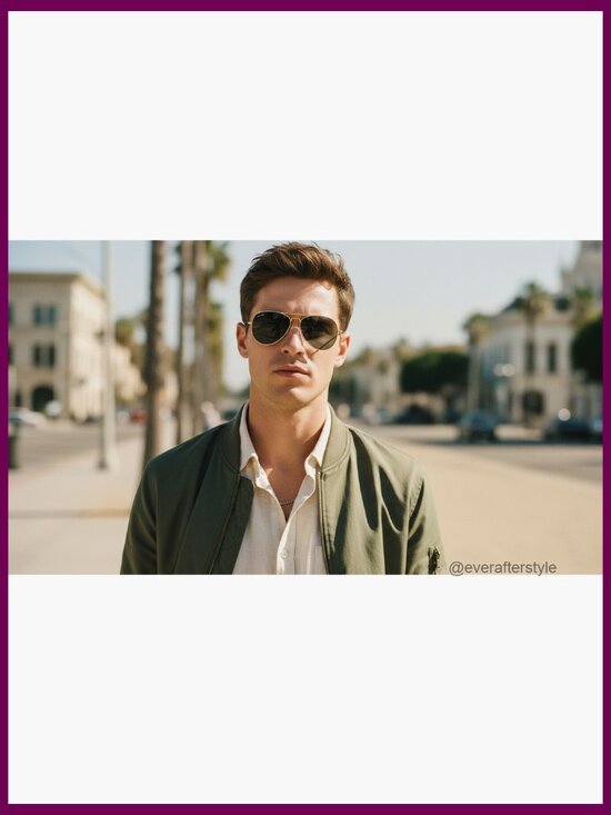Metal Frame Polarized Aviator Sunglasses UV Protection